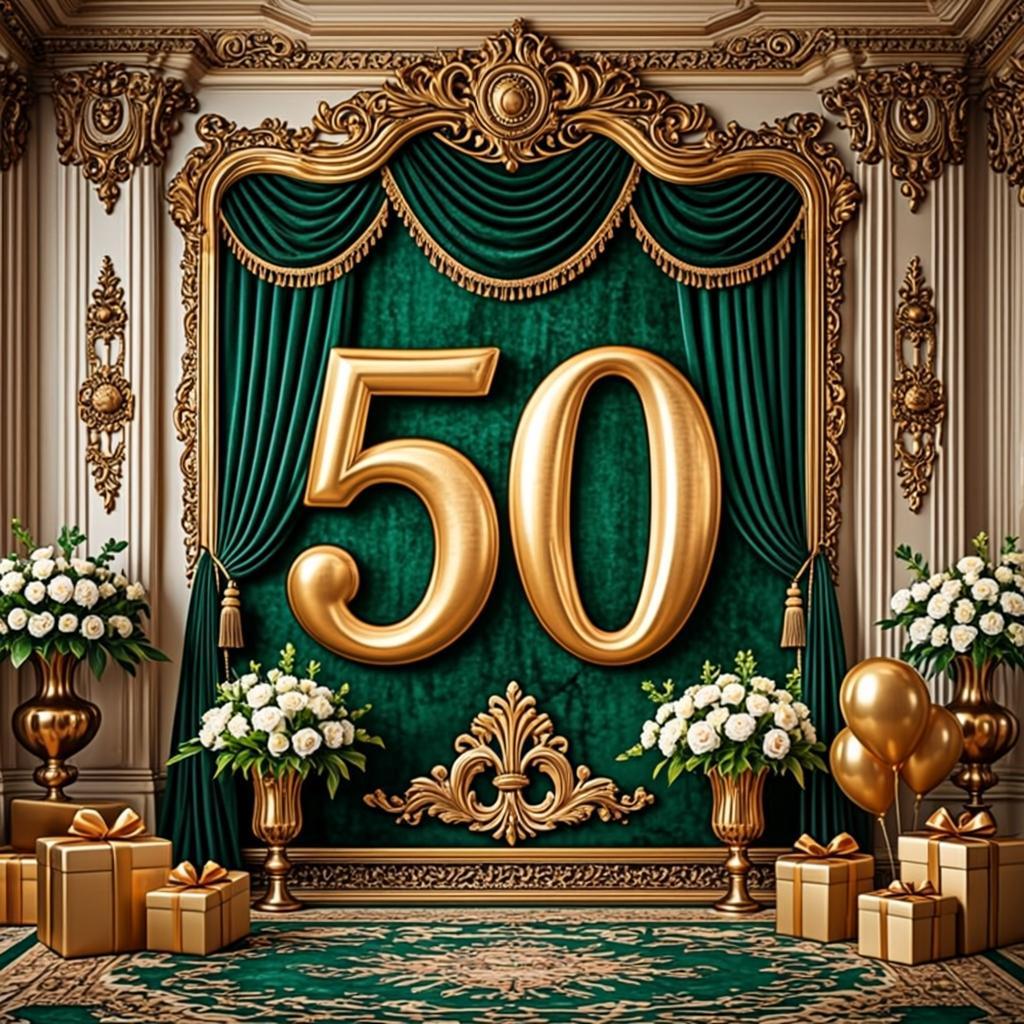 Юбилей 50: изумруд-золото